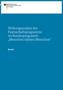 Titelseite des Berichts zur Wirkungsanalyse des Patenschaftsprogramms "Menschen stärken Menschen"