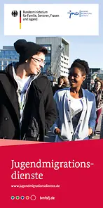 Titelseite des Flyers Jugendmigrationsdienste